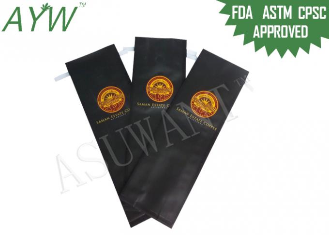 Kraft Paper Arabica Coffee Tea Bags Biodegradable Tin Tie Customized Size With Valve