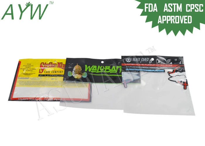 Durable Plastic Pet Food Bag Three Side Sealed With Custom Printing / Zip Lock