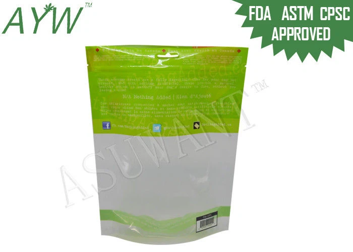 Moisture Proof Pet Food Bag Reclosable With Zip Lock Printing Dog Name