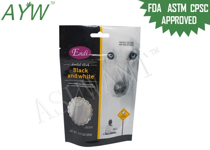 NET WT 90G Hundefutterverpackungsbeutel VMPET für vorübergehende Lagerung / Wiederverpackung