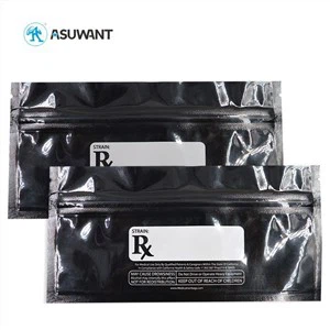 Kleine schwarze Druckkekse Kräutergeruchs Beweisverpackungstasche