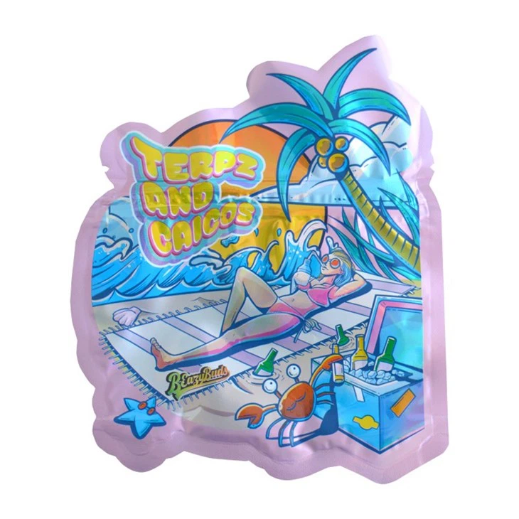 Die Cut Pouch Irregular Ziplock Special Shaped Plastic Mylar Packs 3.5G Custom Shape Bag