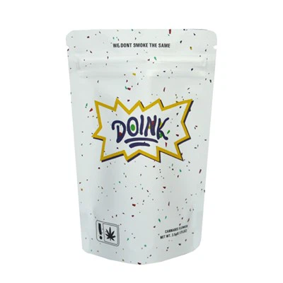 DOYPACK Innengeruchs Proof Reißverschlussbeutel glänzende Finish White Mylar FDA
