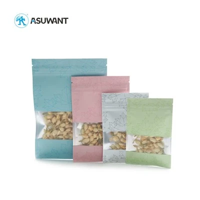 Fenster benutzerdefinierte Lebensmittelverpackung Feuchtigkeitsbarriere, Heizdichtsfolienbeutel 160g