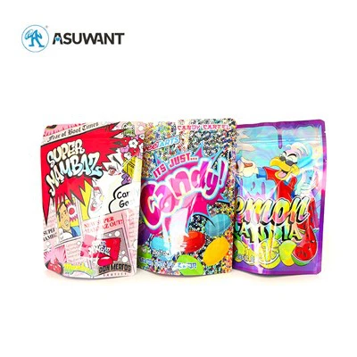 3,5 g 7G 14G Custom Mylar -Taschen stehen Plastik -Druckschock -Kekstbeutelbeutel