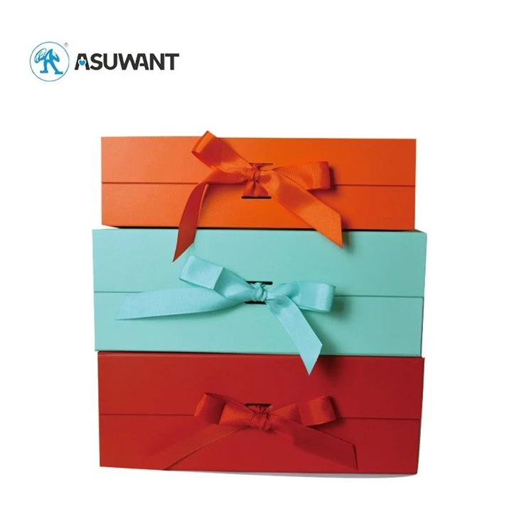 Fold Magnetic Paper Box Cardboard With Ribbon manufacturers